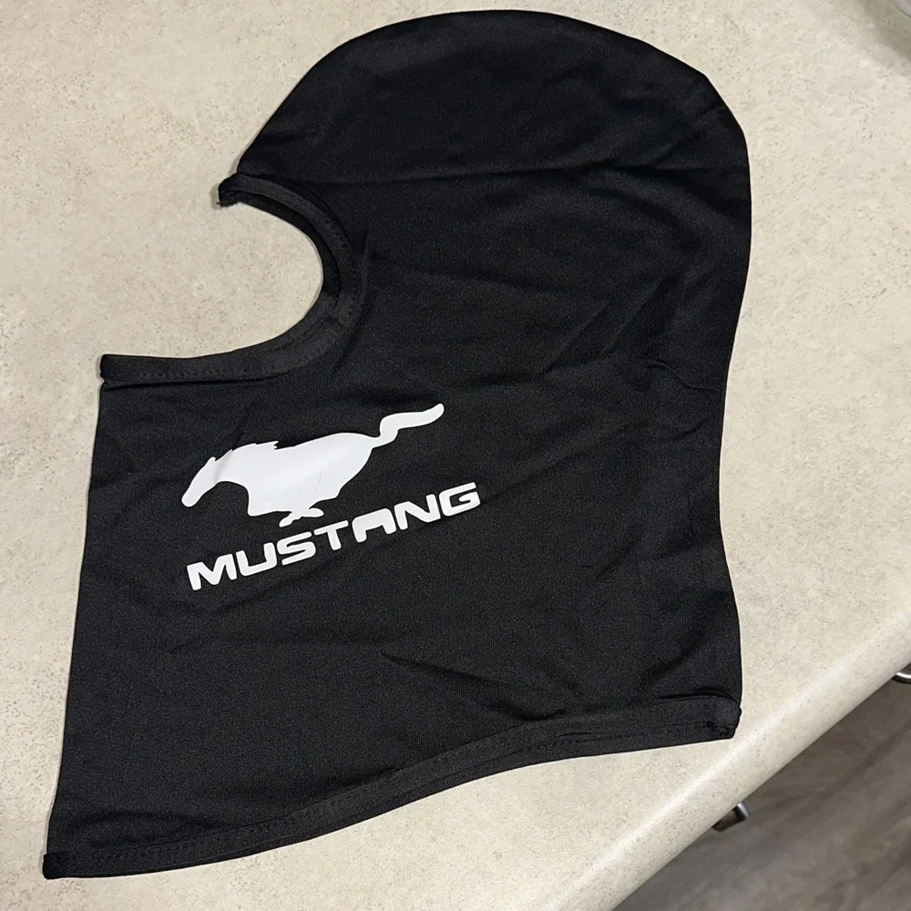 Black Mustang Hooded Neck Gaiter